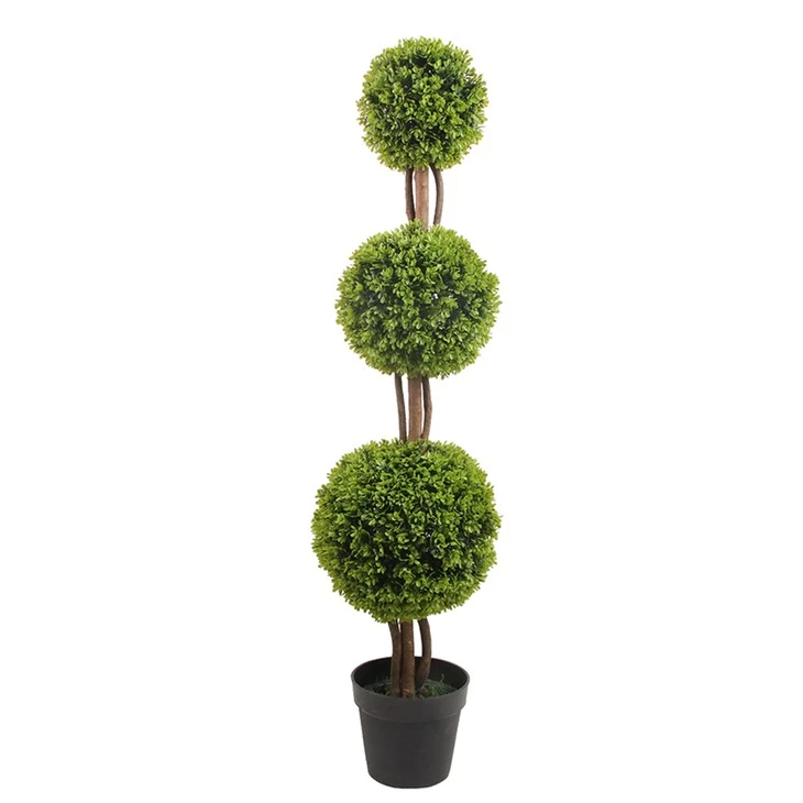 High Quality Plastic Grass Bonsai Ball Artificial Topiary Trees For Outdoor Indoor Decoration